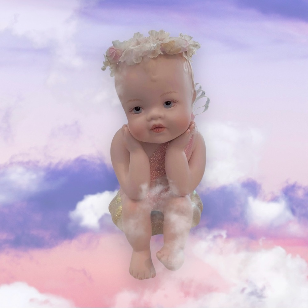 The Hamilton Collection Vintage Love Is Patient Adorable  Porcelain Baby Doll